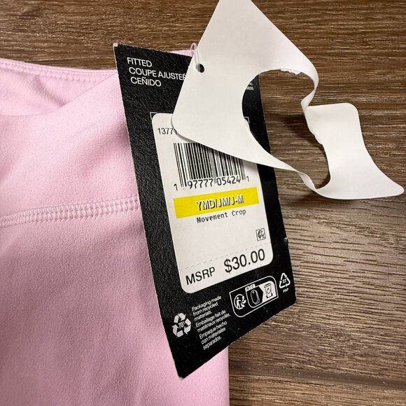 Under Armour Girls Movement Crop Leggings, Light Pink, NWT Youth M Athletic - Picture 3 of 7